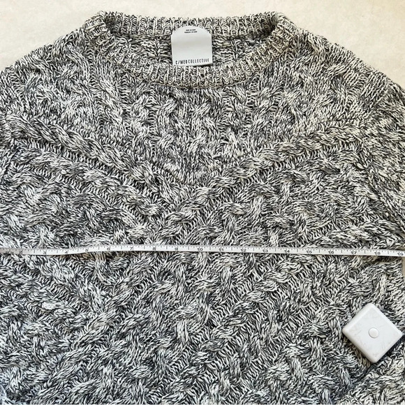 C/Meo Collective Women Sweater Crew Neck Melange Gray Cotton Blend Sz Small S - Picture 7 of 10